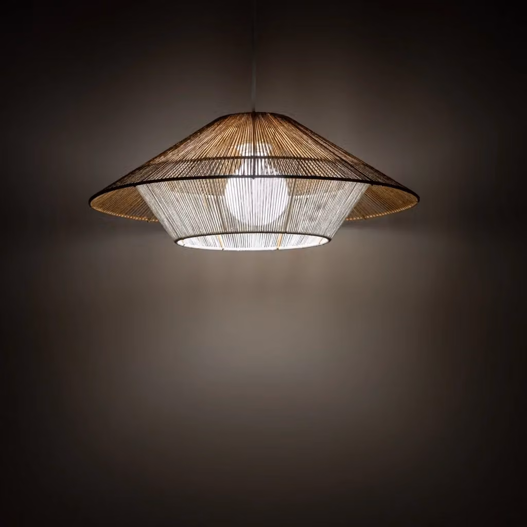 Lampada a sospensione Japandi S Nowodvorski Lighting, colore bianco e legno, Ø 50 cm, dimmerabile e con altezza regolabile – 2