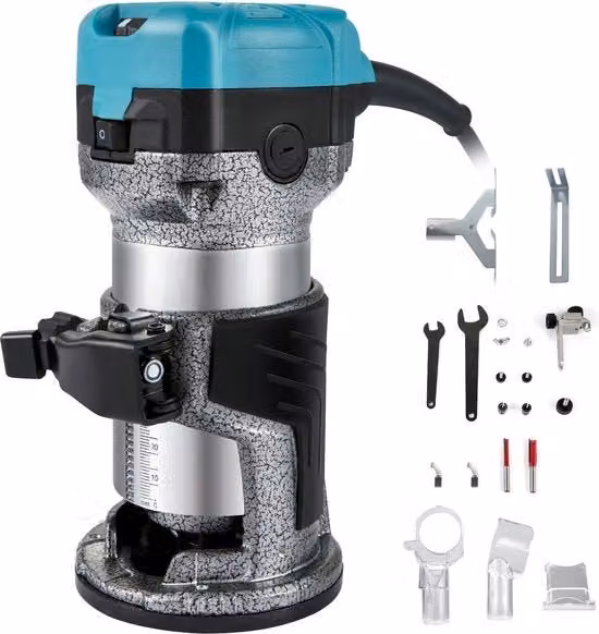 VEVOR Benna Elettrica Sopraelevatrice Serie VV-1B da Banco, 710 W, Multicolore