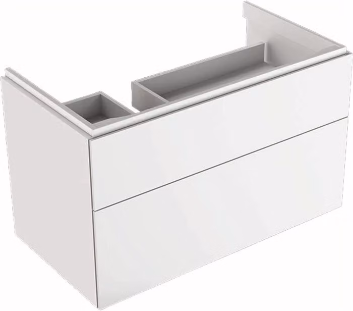 Geberit Xeno 2, armoire sous lavabo avec découpe pour siphon à gauche, 880x530x462mm, 2 tiroirs, 500.515.01.1, 500.515.01.1