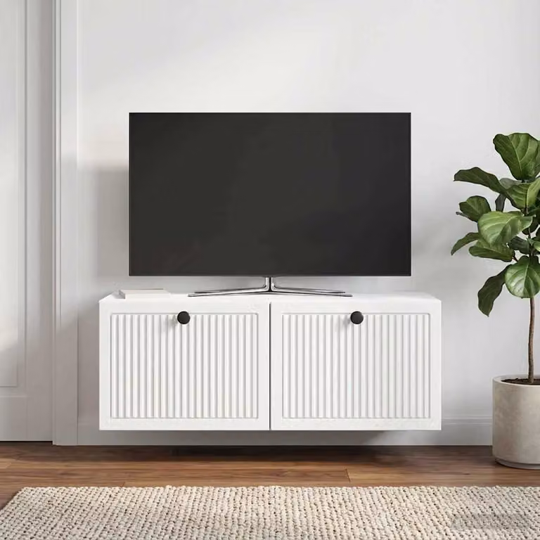 vidaXL Mobile Porta TV da Muro Bianco Moderno L: 78,5 cm, P: 31 cm, H: 30 cm
