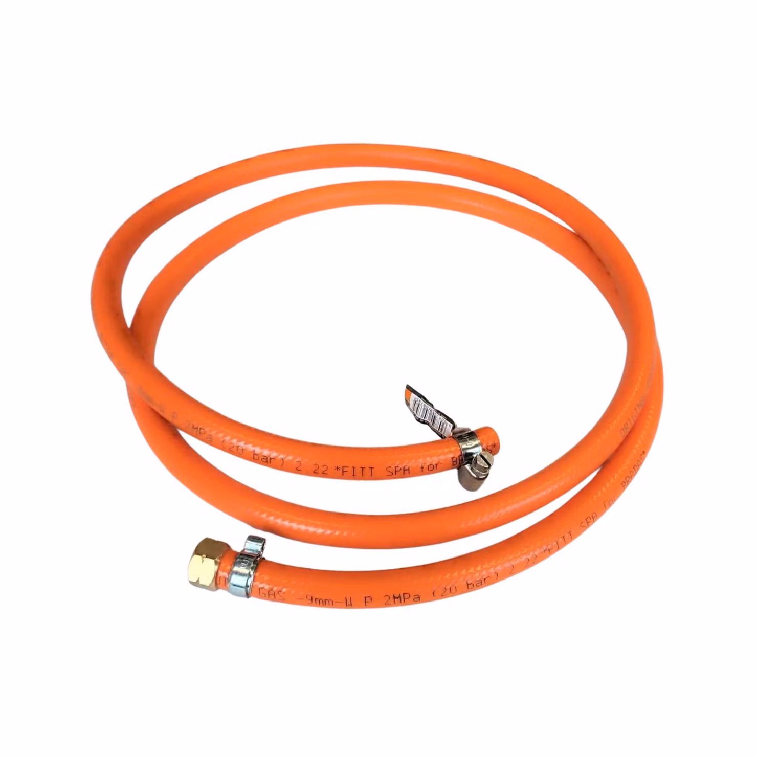 Tubo flessibile per gas propano-butano Zatechs con raccordo rapido 3 m 20 bar Ø9,0 mm 1/4" filettatura sinistrorsa x raccordo rapido Barbecue a gas da campeggio Camper