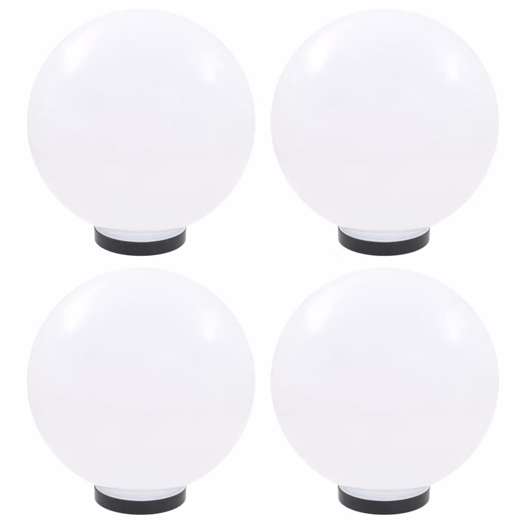 The Living Store Luci da giardino a LED 4 pz. Sferica 30 cm PMMA