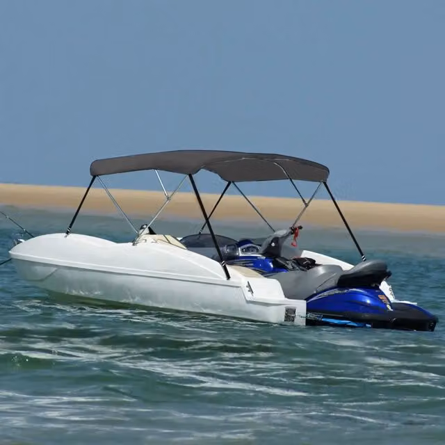 Bimini di Prua con Tendalino a 3 Archi-Tenda da Sole per Bimini di Prua Antracite 183x196x137 cm