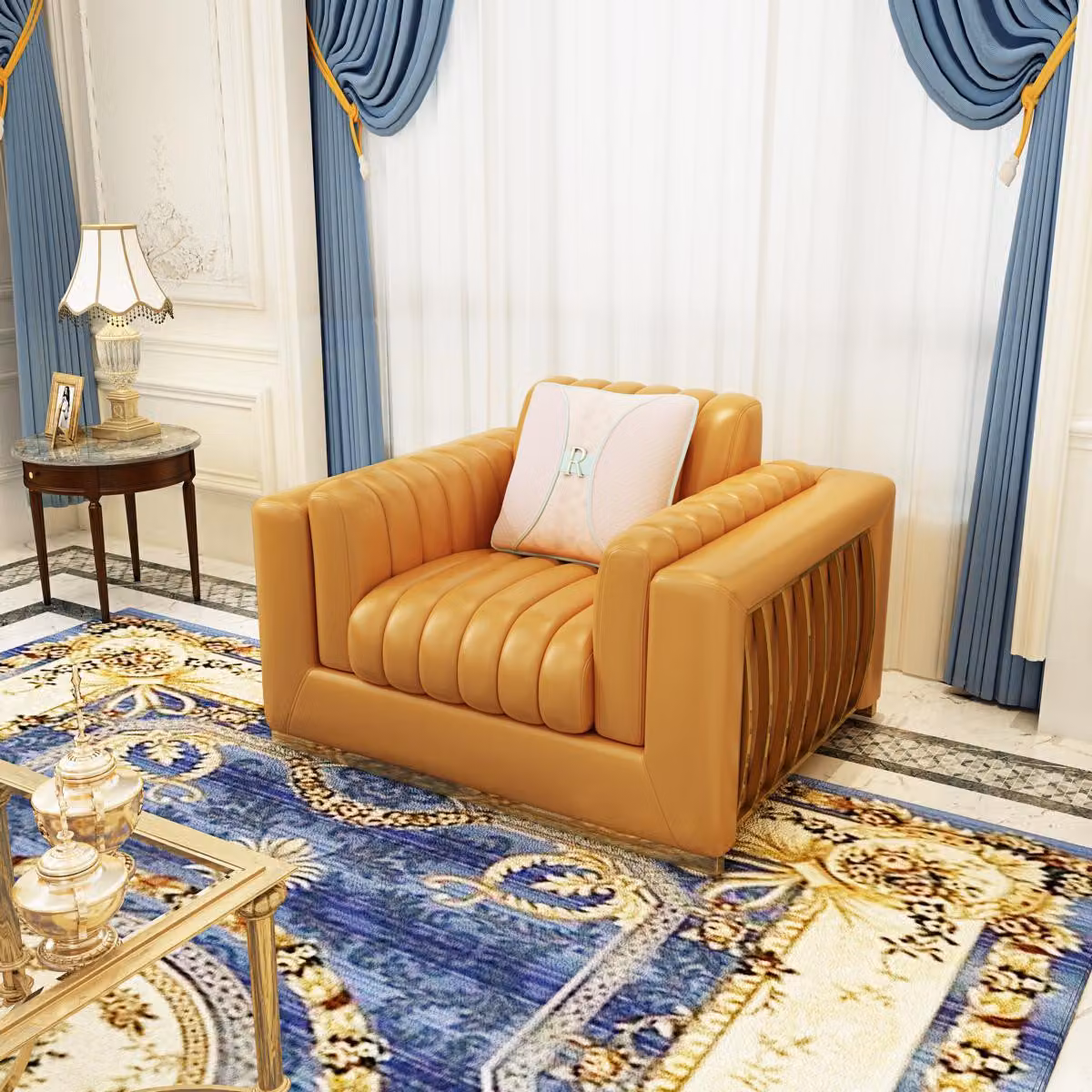 Sessel Design Couch Sofa Relax Leder Lounge Luxus Fernseh Club Polster Sitzer