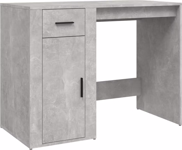 Scrivania Grigio Cemento 100x49x75 cm in Legno Multistrato
