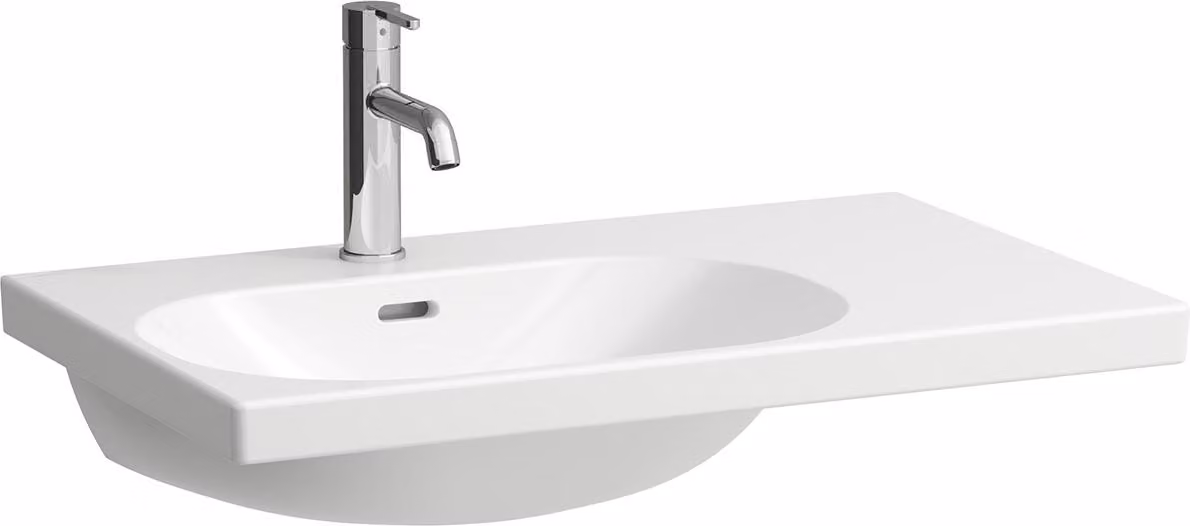 LAUFEN LUA lavabo, 3 trous pour robinet, avec trop-plein, 750x460mm, tablette à droite, 4, H8170864001081, H8170864001081