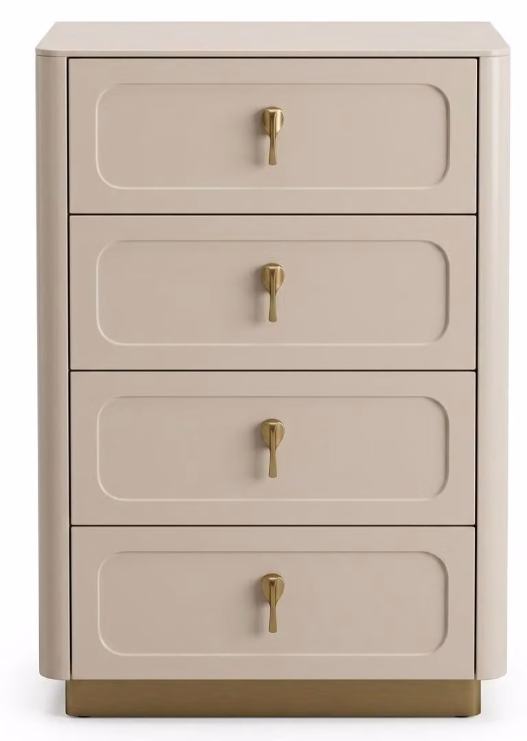 Comodino, stile moderno, beige, confortevole, ideale per la camera da letto, design accogliente