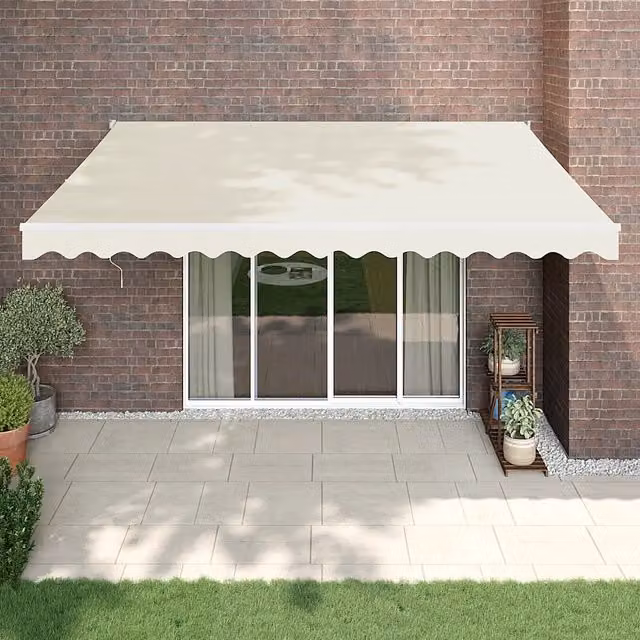 Tenda da sole automatica retrattile vidaxl in alluminio e poliestere colore beige L: 4 m, P: 3 m
