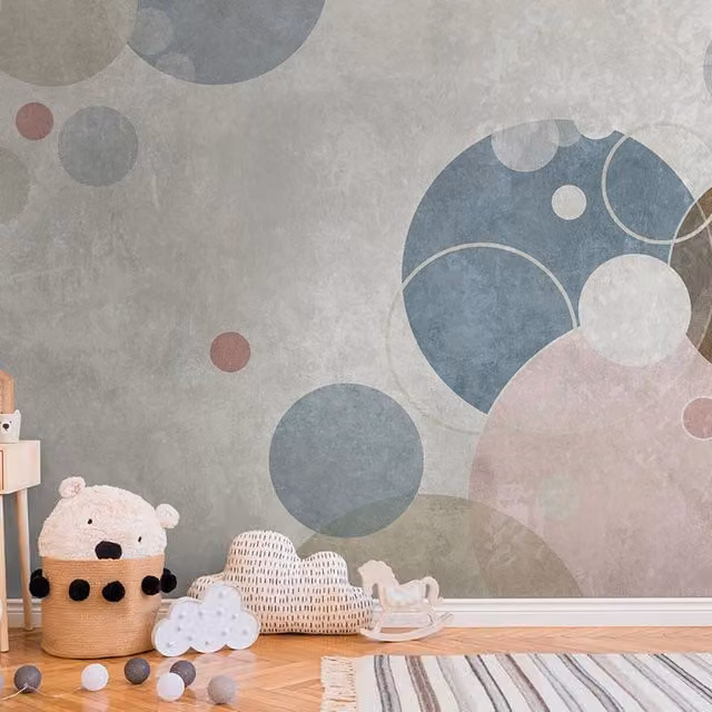 Fotomurale Abstract Pastel Spots Multicolor L: 371 cm, H: 280 cm