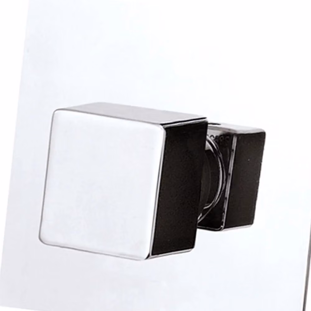 Deviatore a tre vie serie Qubika colore argento e cromo – 2