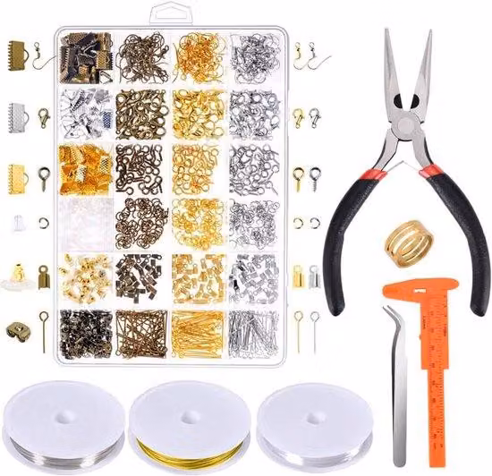 Kit di riparazione rapida per adulti e principianti con accessori, attrezzi, raccordi, fili per perline