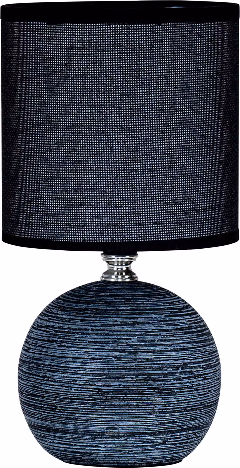 Lampada da tavolo in ceramica H26cm antracite lampada rotonda shabby chic casa di campagna