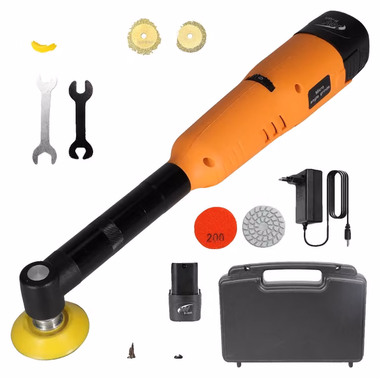 Smerigliatrice angolare elettrica, con 7 velocità regolabili, 18000 giri al minuto, set completo