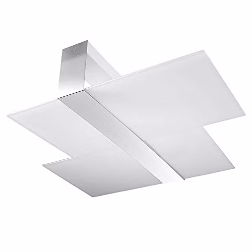 SOLLUX lighting Lampada da Soffitto - Faretto da Soffitto - 1 Paralume - Lampada LED - Cromo Bianco Massimo