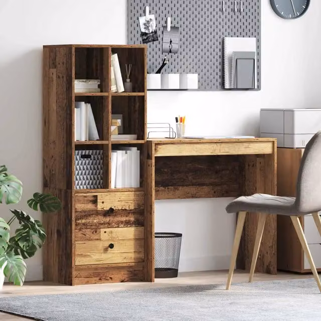 Scrivania Legno vecchio 125,5 x 40 x 127 cm 2 pz 3337319