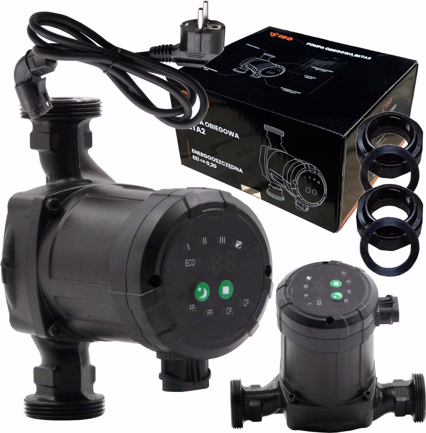 IBO | Pompa Di Circolazione Beta 25-60/180 - Risparmio Energetico - Elettronica - Con Display E Cavo