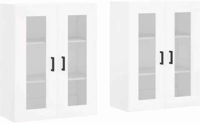 Armadietti a Parete 2 pz Bianchi in Legno Multistrato CFW9917758