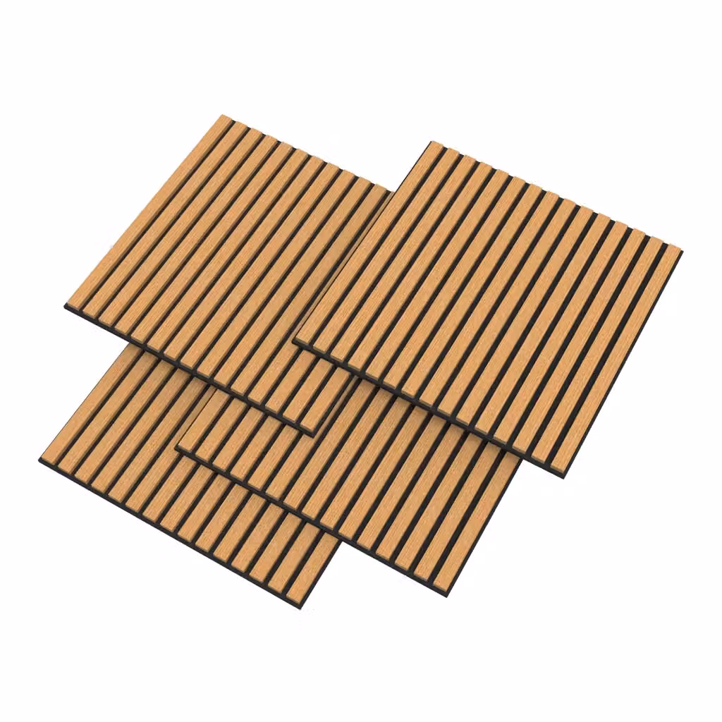 Set di 16 Pannelli Murali 3D Fonoassorbenti NEU.HOLZ a Listelli Dritti Effetto Rovere Scuro, Copertura 5,76 m², L/P: 60 x 60 cm – 2