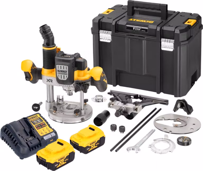 DeWalt DCW 620 P2T Segatrice verticale a batteria 18 V 12 mm Brushless + 2 batterie 5,0 Ah + caricabatterie + TSTAK