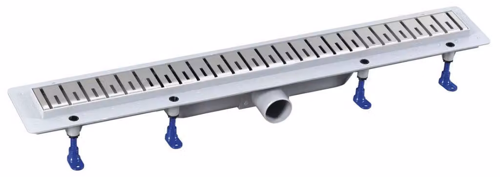 Canale a pavimento KLAVER con griglia in acciaio inox, L-910, DN50