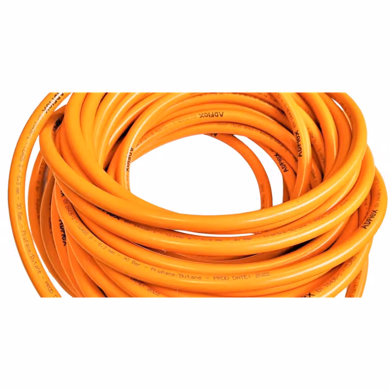 Zatechs Tubo flessibile per gas propano-butano al metro PVC 10 m 30 bar Ø 6,3 mm senza raccordi Barbecue a gas Fornello da campeggio Cucina per camper Industria