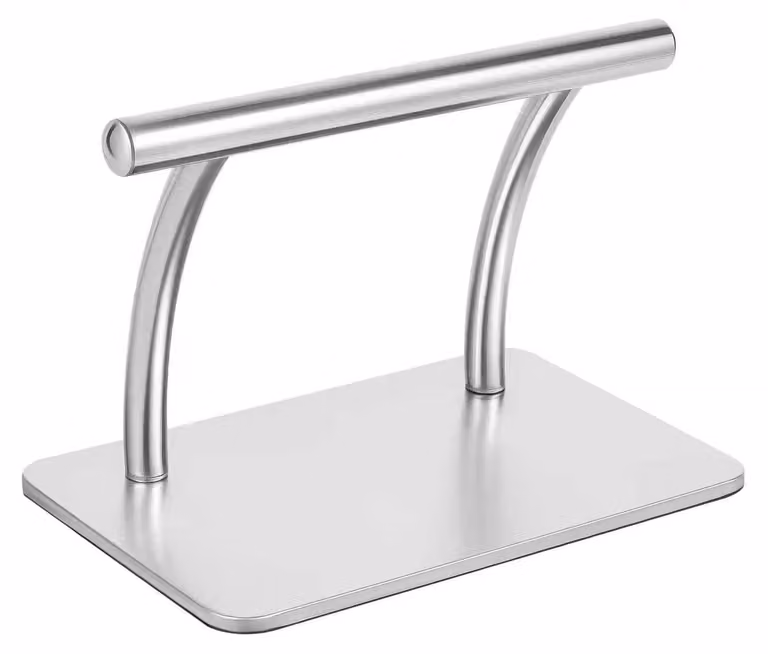Inovra - Sedia da parrucchiere in acciaio inossidabile, con pedale, per salone, con poggiapiedi regolabile. Poggiapiedi per parrucchieri, dimensioni 29,5 x 19 x 20,5 cm