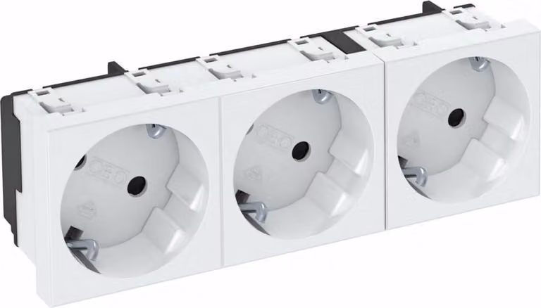 OBO Presa di corrente Bettermann Vertr 33 gradi, contatto di terra a 3 vie STD-D3S RW3