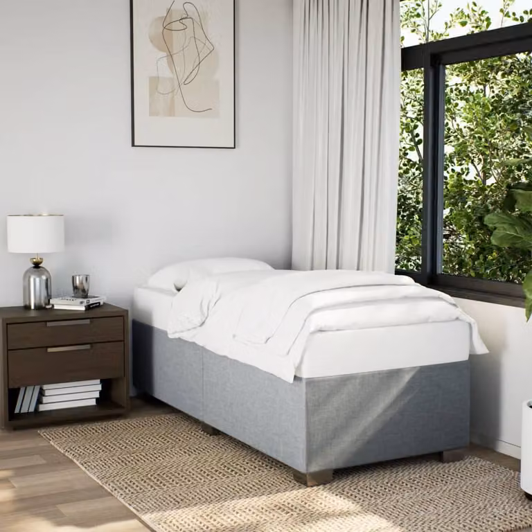 vidaXL Giroletto senza Materasso Grigio Chiaro L/P/H: 100 x 200 cm