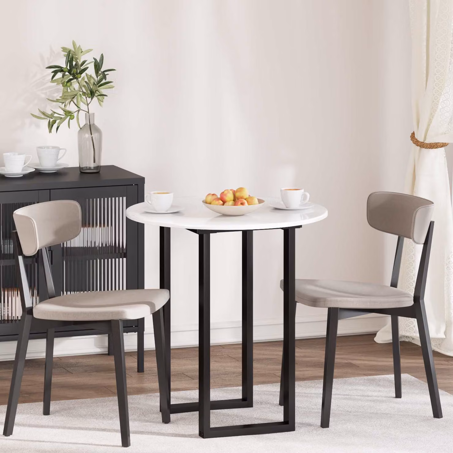 Piano del tavolo rotondo vidaXL in legno ingegnerizzato bianco, Ø 70 cm, H 1,5 cm