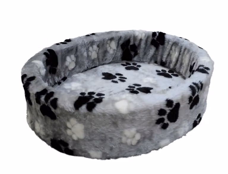 Letto in peluche Nobby "Paw" 70 cm grigio, 3 colori