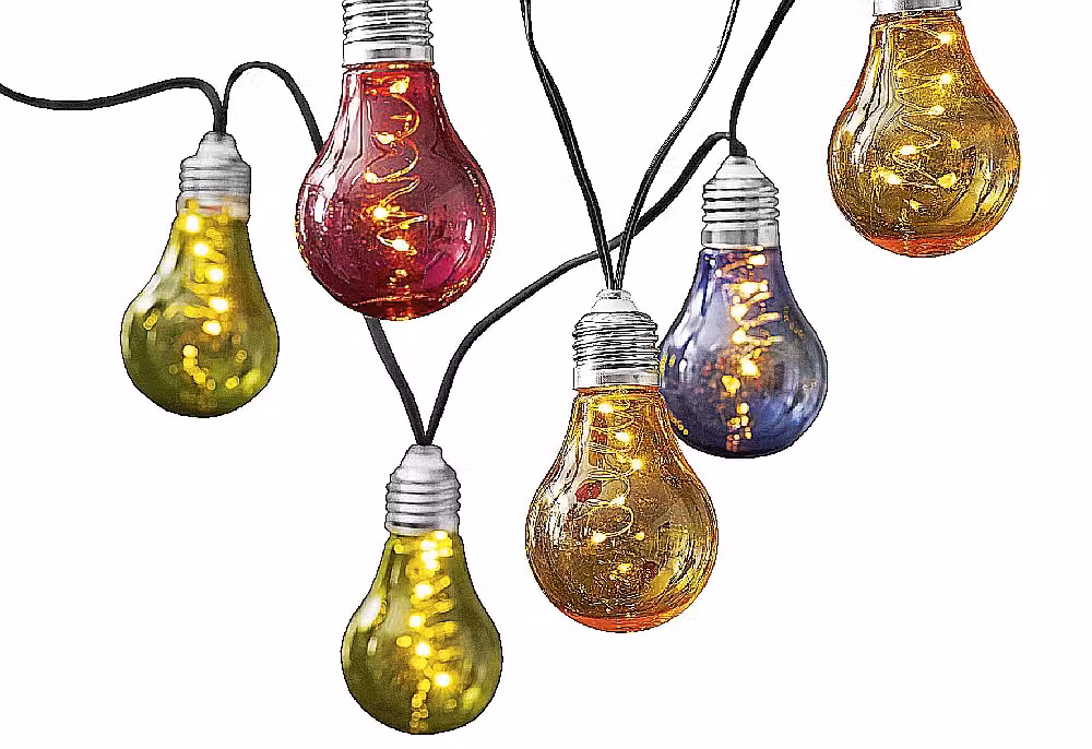 BEST SEASON Catena solare LED Glow, 10 pezzi, colorata