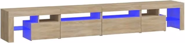 Mobile TV | Armadietto TV | Mobile Porta TV con Luci LED Rovere Sonoma 260x36,5x40 cm