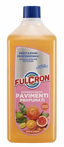 Fulcron Detergente Neutro per Pavimenti Agrumi 1L - Senza Risciacquo