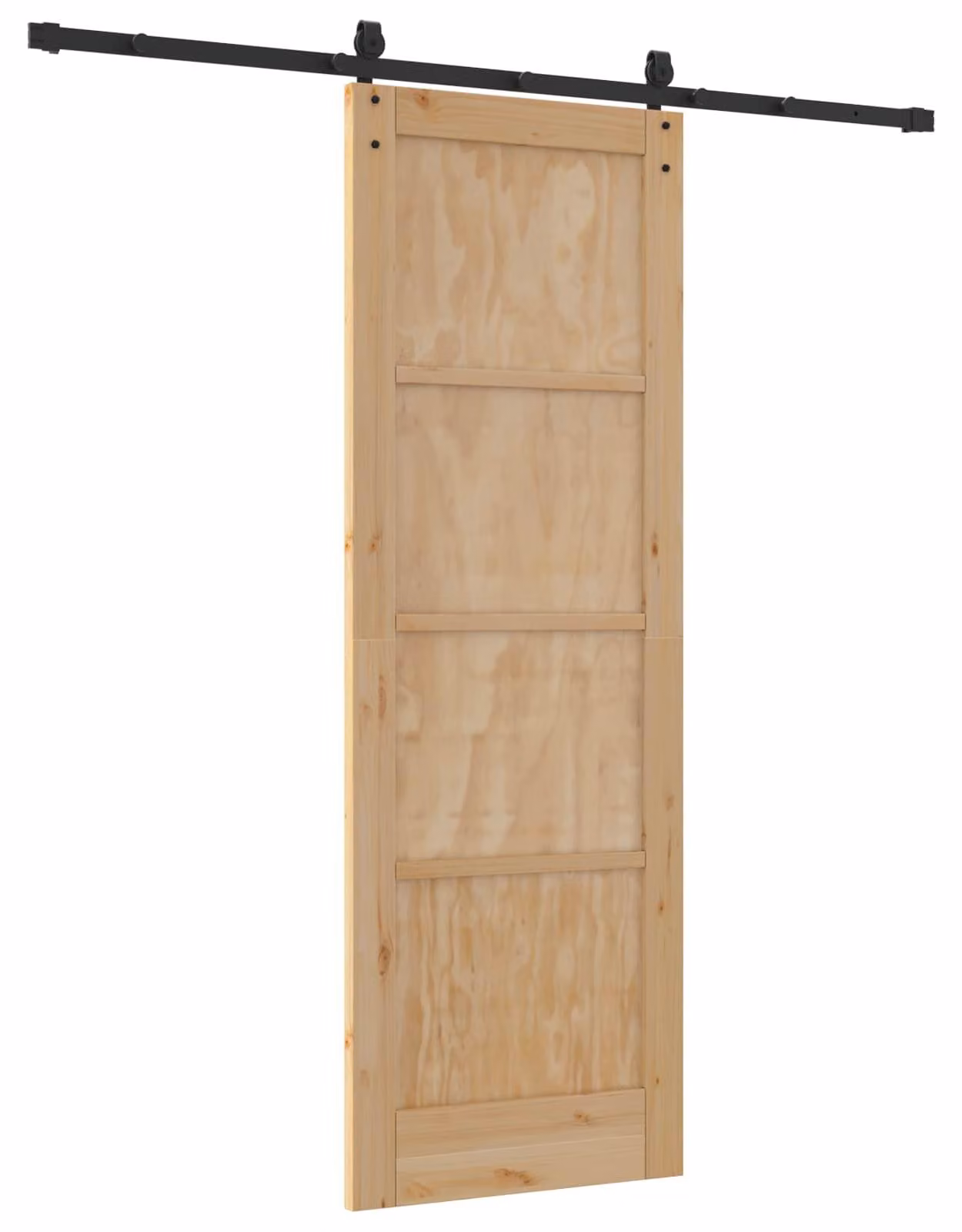 Porta scorrevole ORKDAL Naturale e Nero 73,5 x 211 cm