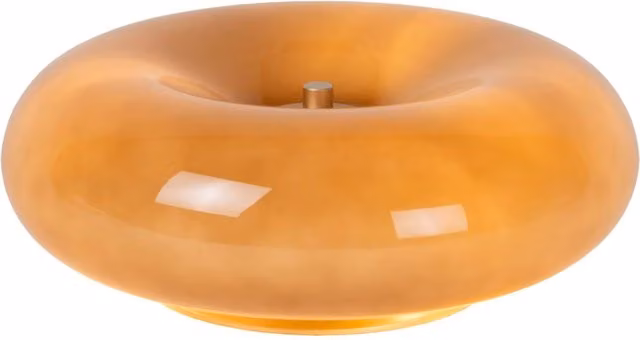 Lampada da tavolo retro SENTINO Lucide in metallo oro e vetro trasparente, H 29.5 cm x L 15.0 cm x P 10.5 cm