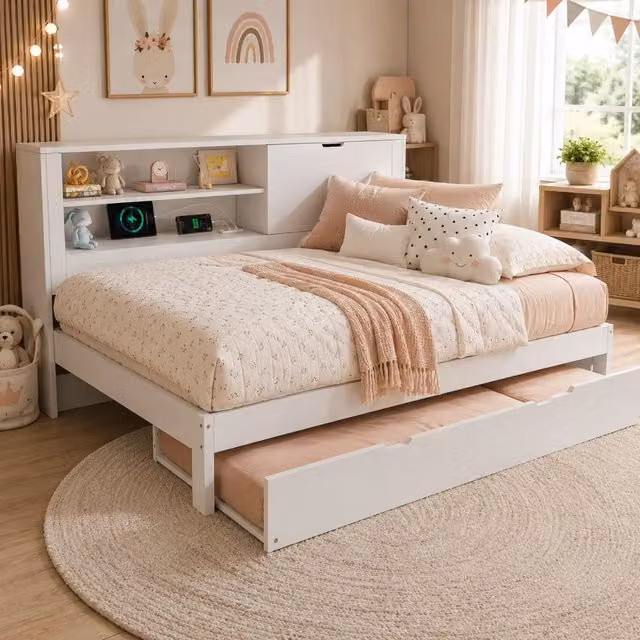 sofabett legno bianco 170 x 198 cm