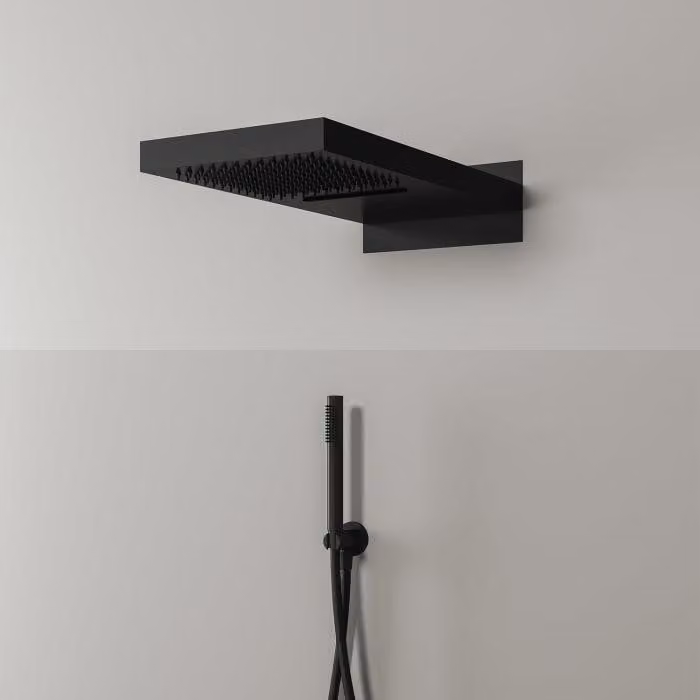 Set doccia Kronenbach 2, con soffione da 50 x 25 cm e doccetta a mano cilindrica