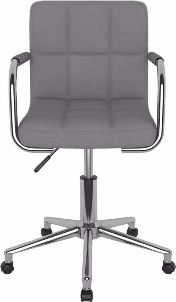 vidaXL Sedia da pranzo girevole in tessuto grigio chiaro