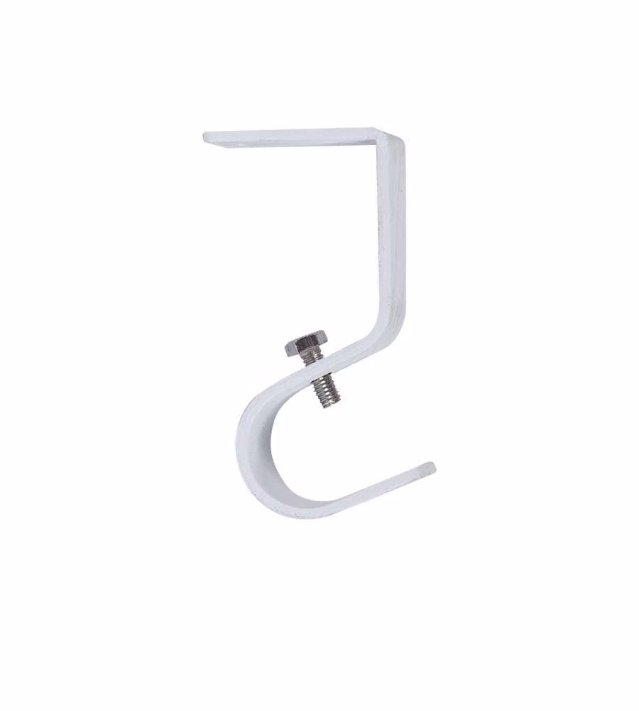 Cintacor Supporto Soffitto Bastone Tenda - Bianco-Beige - 2,5x4,4 cm