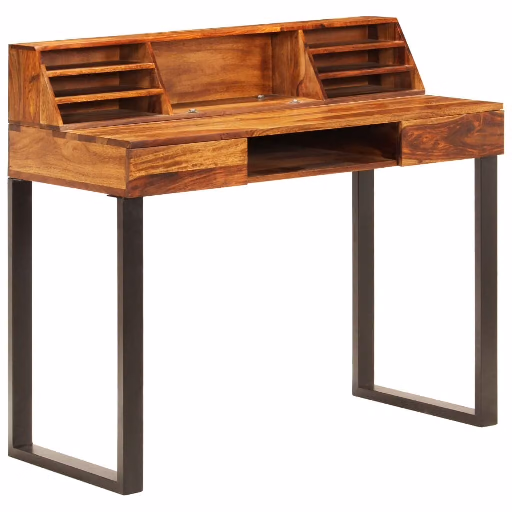 Maison Exclusive - Scrivania 110 x 50 x 94 cm in legno massello di acacia e acciaio