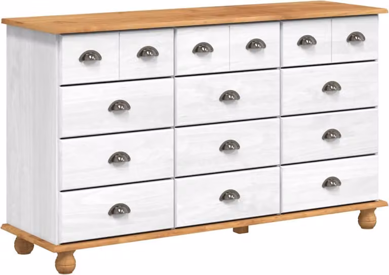 Cassettiera ASKIM Bianco 79 x 40 x 133,5 cm Pino massello