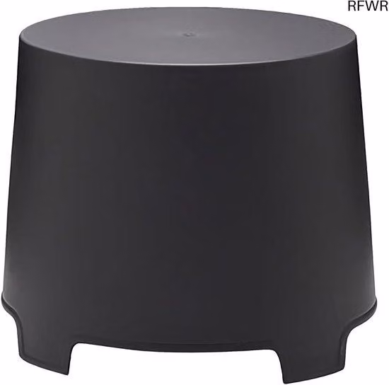 Tavolino rotondo in plastica - Colore antracite - 46 x 40 cm - Impilabile e resistente agli agenti atmosferici - Ideale per giardino, balcone e terrazza