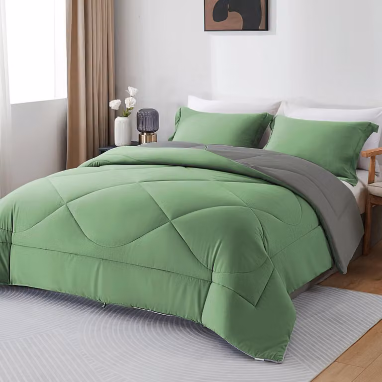 Coperta letto 155 x 220, reversibile - Coperta per tutte le stagioni - Certificata Oeko-TEX - Microfibra - 300 GSM - Morbida e confortevole - Coperta per il letto
