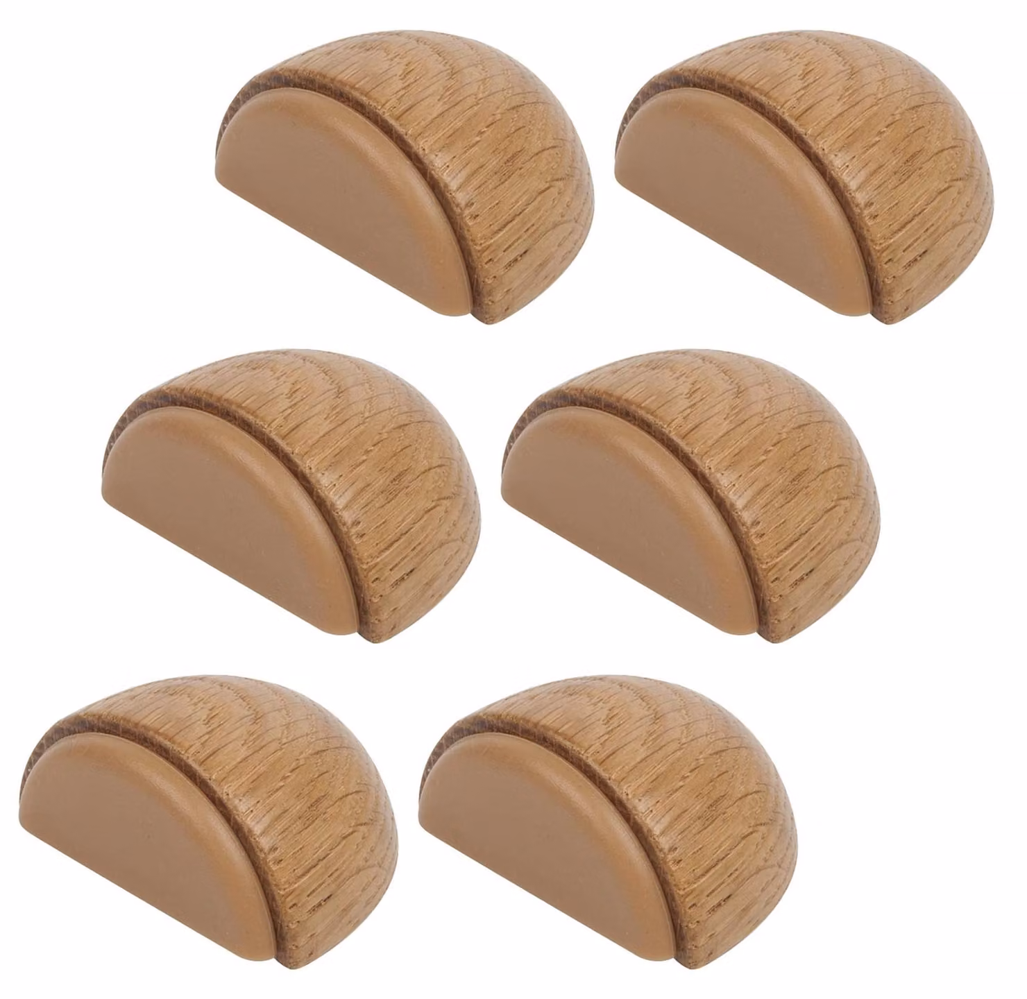 Set di 6 maniglie per porte in legno autoadesive