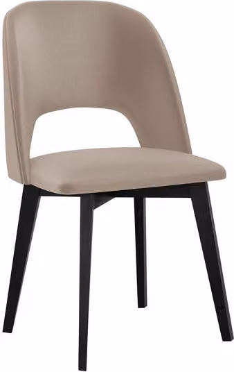 Sedia da pranzo imbottita AFTON 7 - nero / beige