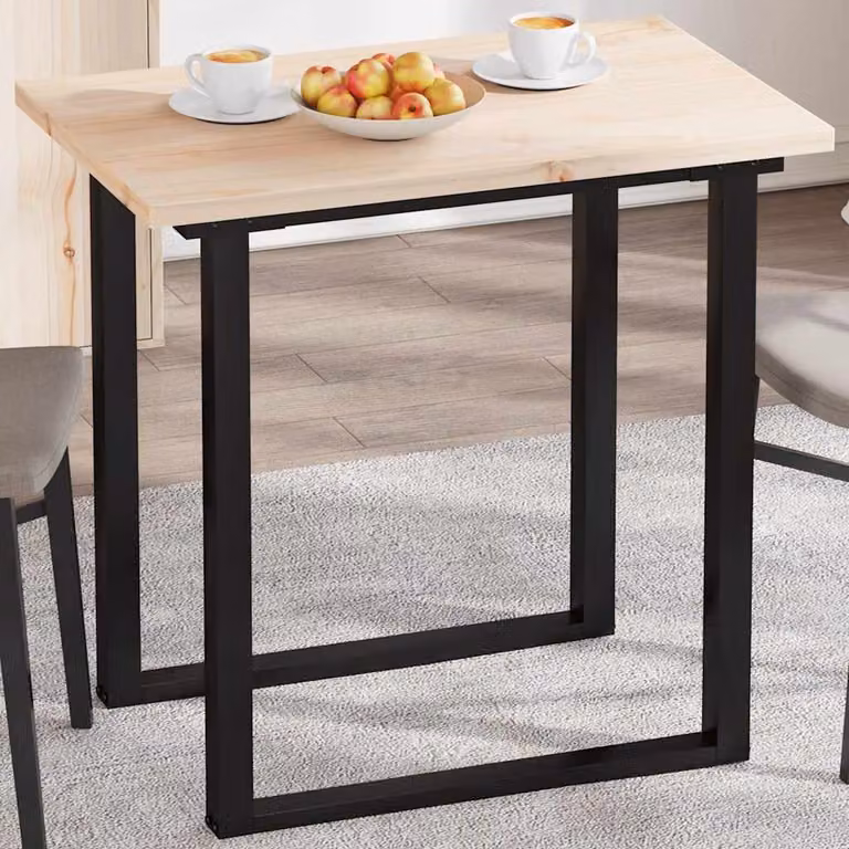 Piano per tavolo rettangolare vidaXL in legno massello di pino marrone, L: 80 cm, P: 50 cm, H: 2,5 cm