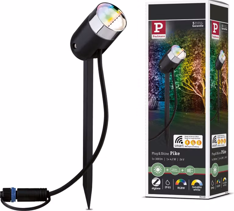 Paulmann Plug & Shine LED Gartenstrahler Pike Einzelspot