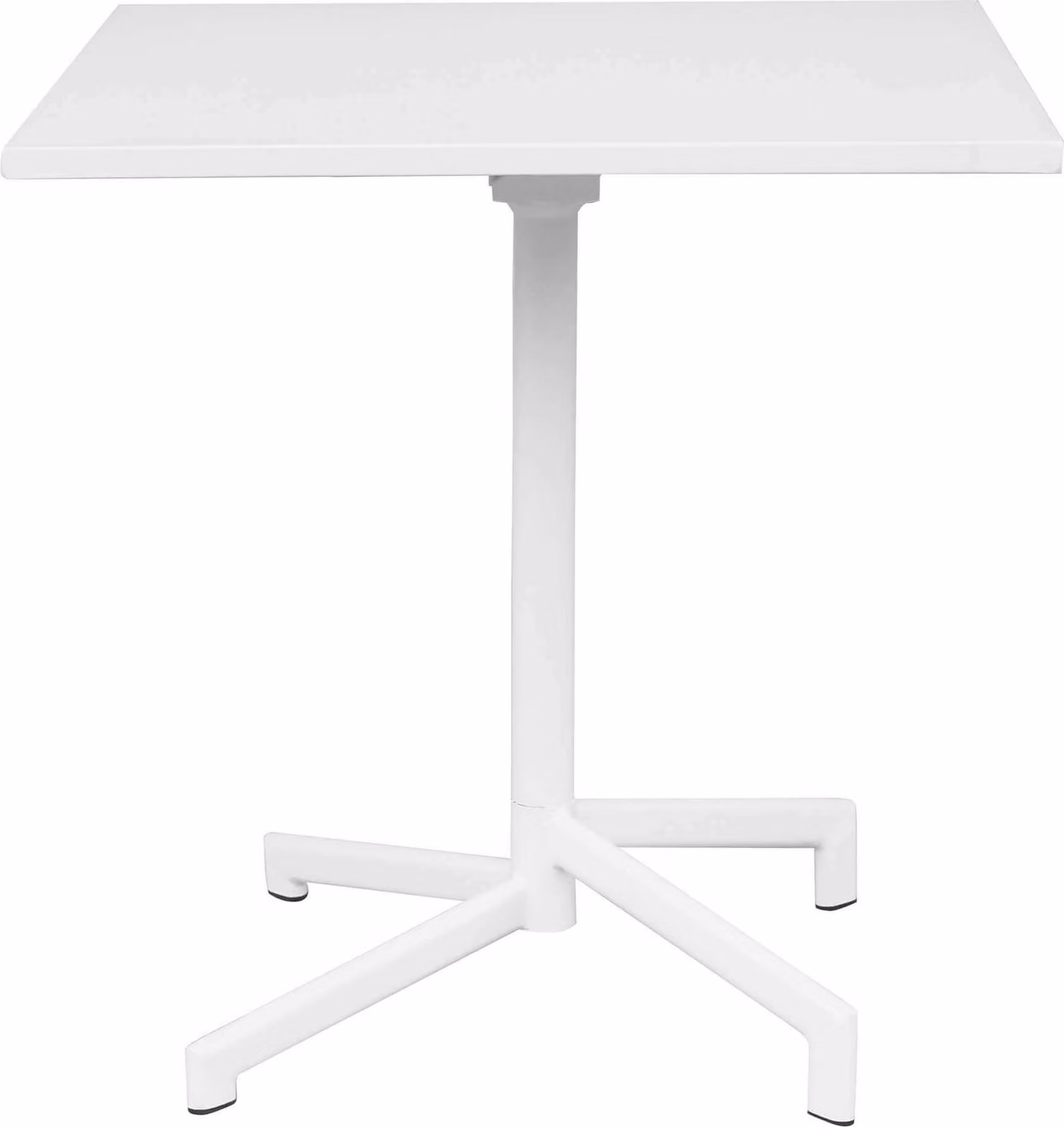 Milani Home - tavolo da giardino quadrato, Opera, 70 x 70 cm, in acciaio, bianco