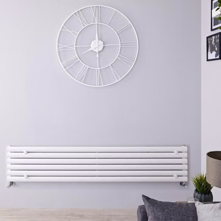 Radiatore di Design Orizzontale - Pannello Singolo - 354mm x 1780mm - Bianco - Revive