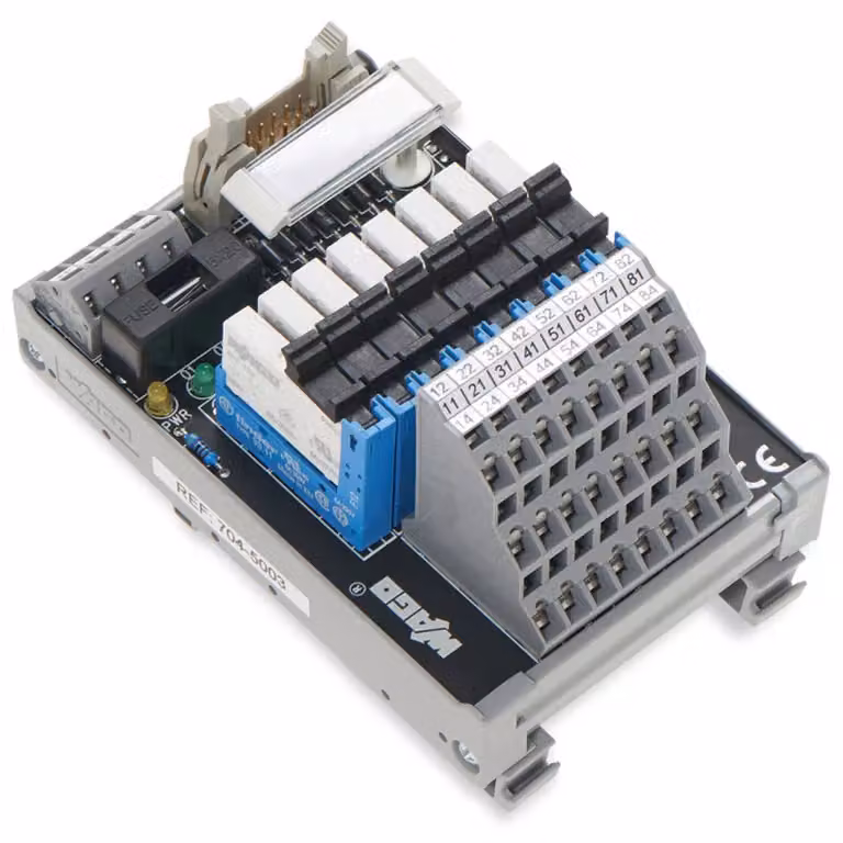 Modulo di interfaccia WAGO per cablaggio di sistema; connettori a innesto conformi alla norma DIN 41651; connettore maschio 704-5003